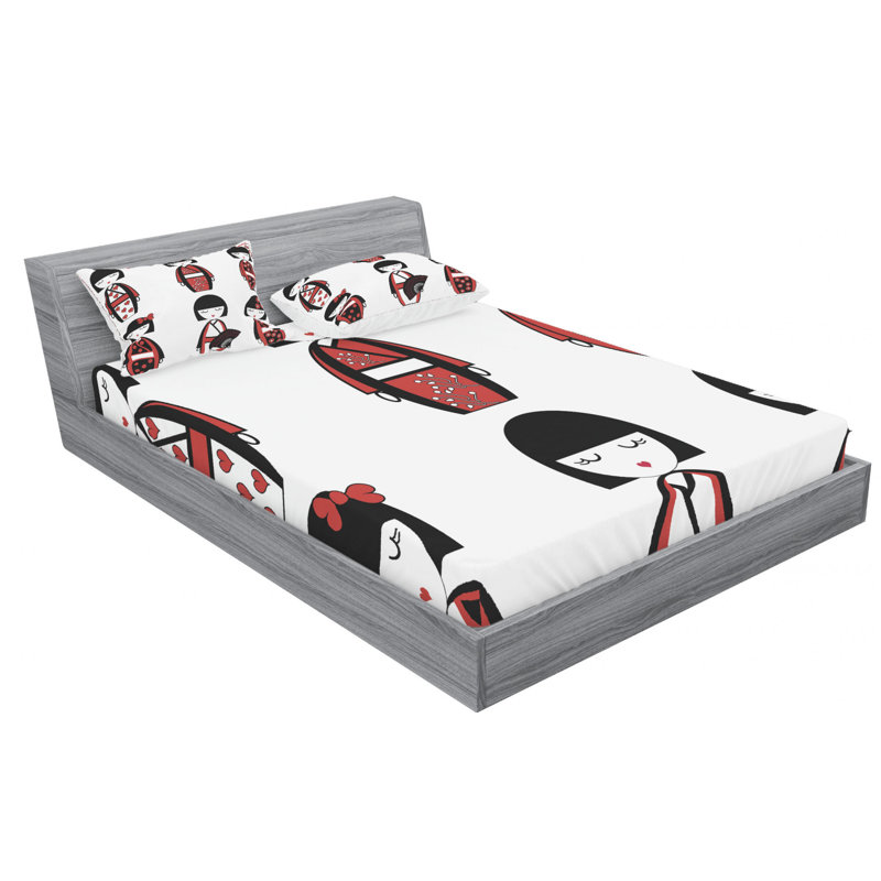 Microfiber Sheet Set, Queen Sheet Set with Fitted Sheet