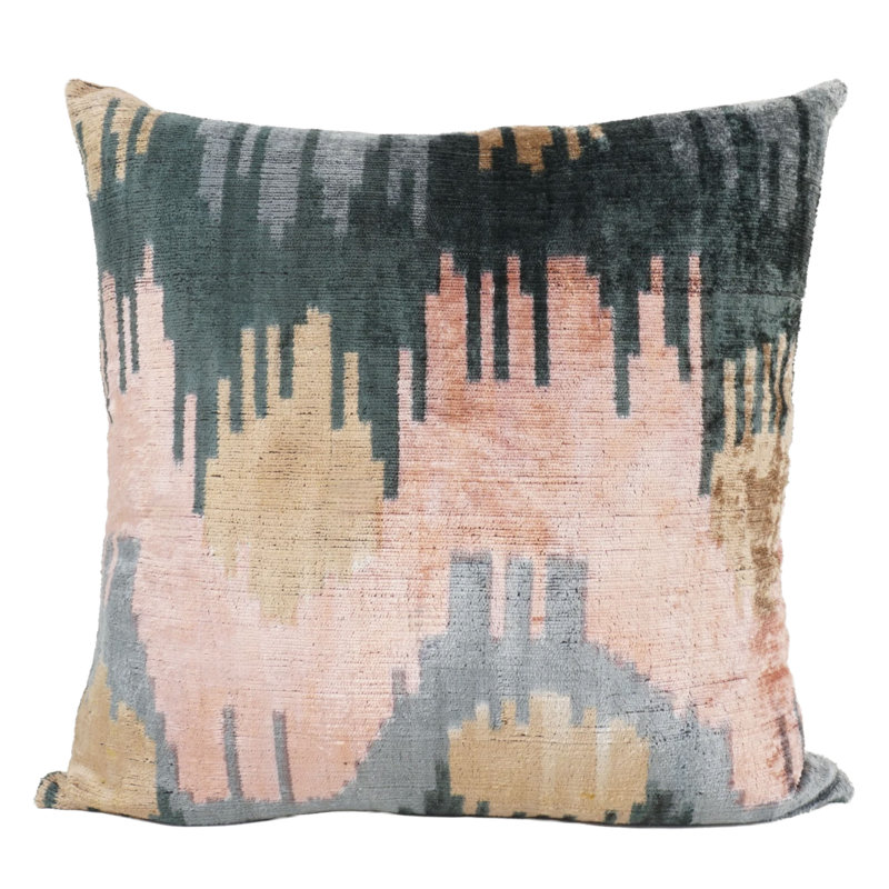 Besmirch Roseate Silk Velvet Pillow Cover And Insert