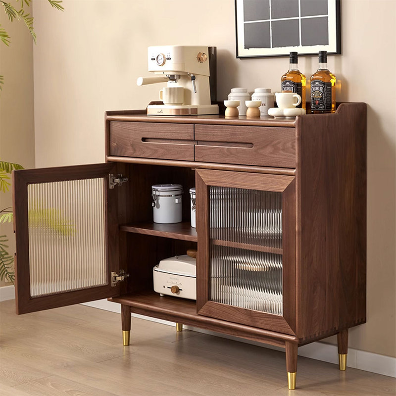 Petite armoire d'appoint à porte simple en verre