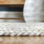 Tapis blanc tressé à la main Ikin-714408022
