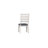 Ladder Back Upholstered Dining Chair in Distressed White