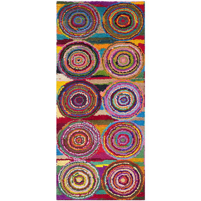 Anaheim Hand Tufted Cotton Geometric Rug, Runner 2'3" x 8'