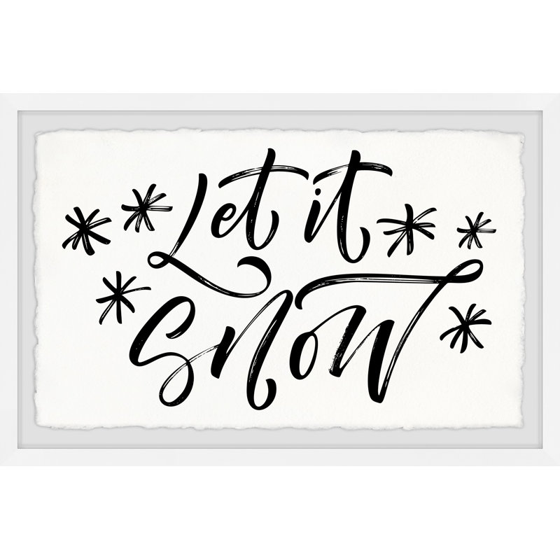 Let It Snow! - Single Picture Frame Print, 41cm H x 61cm W x 3.81cm D