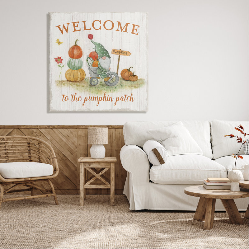 «Welcome Pumpkin Patch Gnome» par Tava Studios, H 36 po x l 36 po x P 1,5 po
