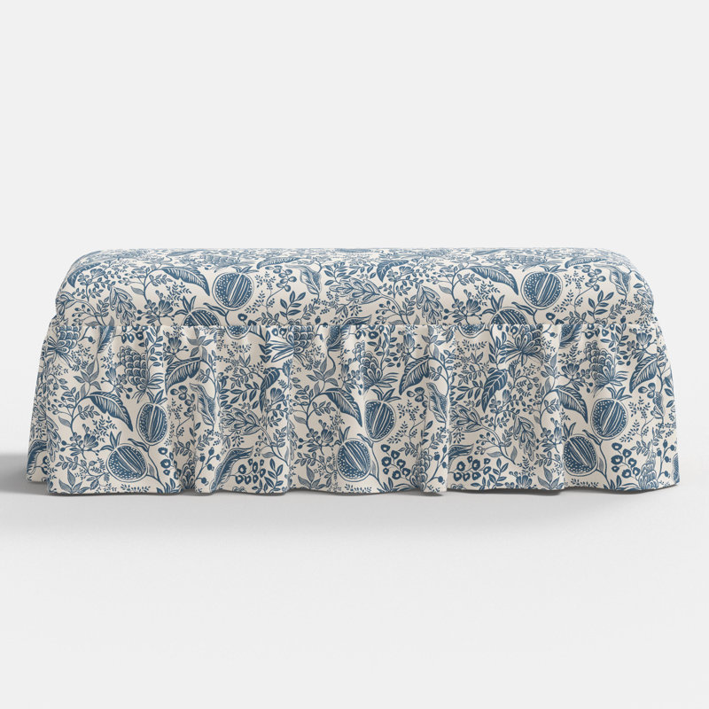 Surrey Dining Bench In Pomegranate Blue, Blue/Gray Flower