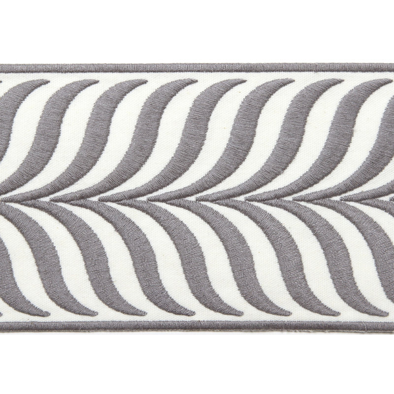 Tissu feuille Crest, Gris