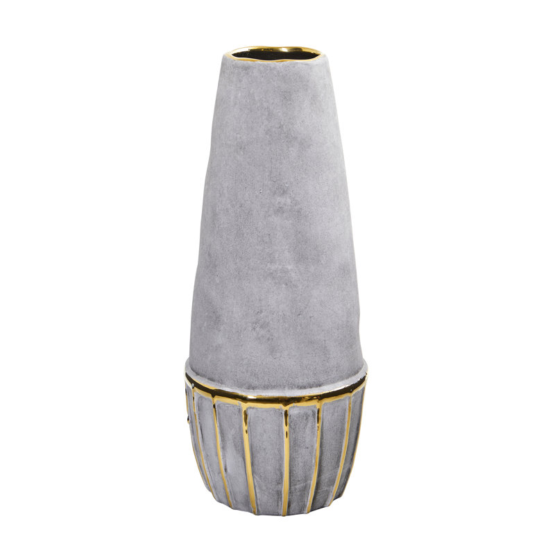Ceferino Ceramic Table Vase, 15" H x 6.5" W x 6.5" D