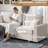 91" Upholstery Convertible Sleeper Sofa Bed with Storage Chaise, Chenille Sectional Sofa with USB Port, 2 Cup Holders on Back Cushions-672889524