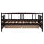 Lit de jour simple en bois avec deux tiroirs, espresso-1696566531