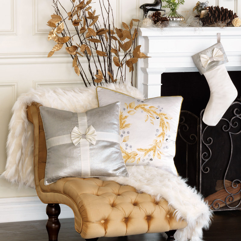 Holiday Square Pillow Cover & Insert, Lucent Opal/Reflection Frost, Polyester