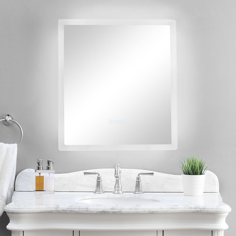 Miroir de meuble-lavabo/salle de bain moderne et contemporaine Harlene, H 27 po x l 24 po