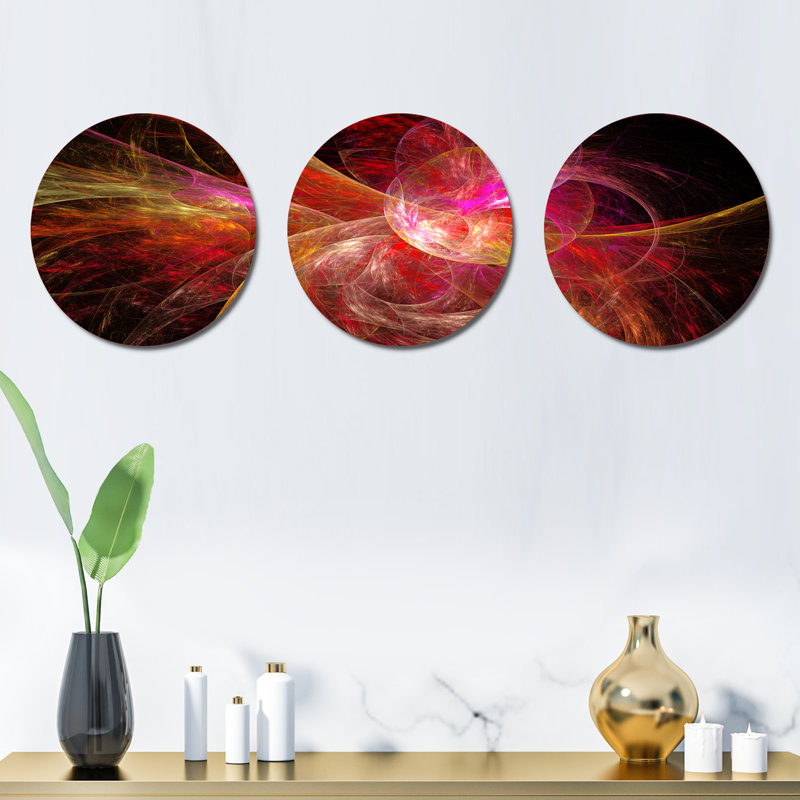 Abstract Wall Decor, Black/Pink