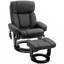 Fauteuil inclinable de massage en cuir PU avec repose-pieds-351994081