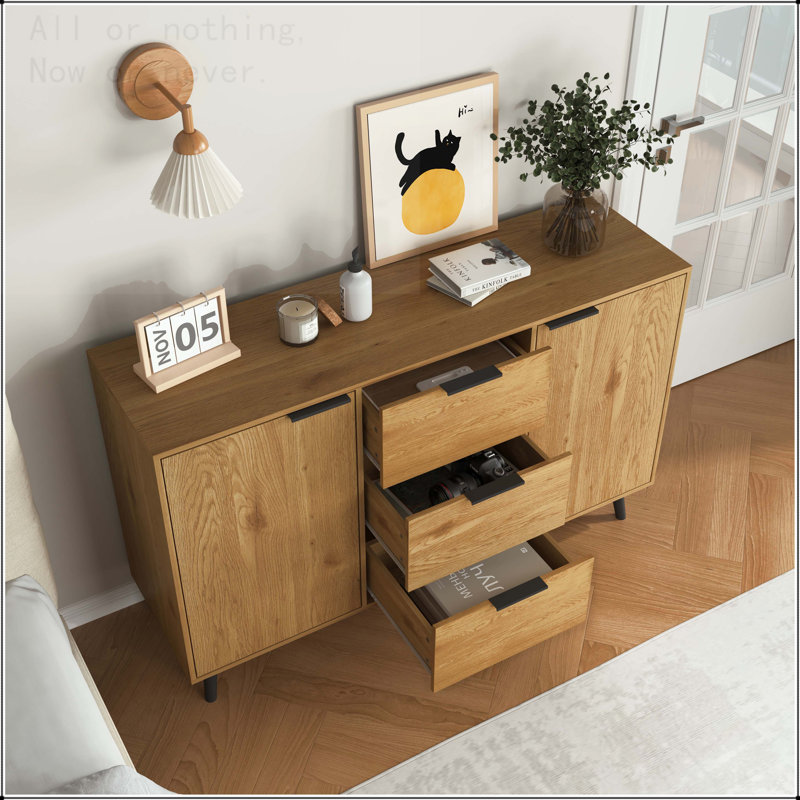 Buffet en bois avec 3 tiroirs et 2 portes