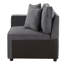Fauteuil d'appoint gris à dossier gauche