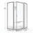 Deluxe 57.5'' W 68.6'' H Framed Neo-angle Reversible Shower Enclosure-414538867