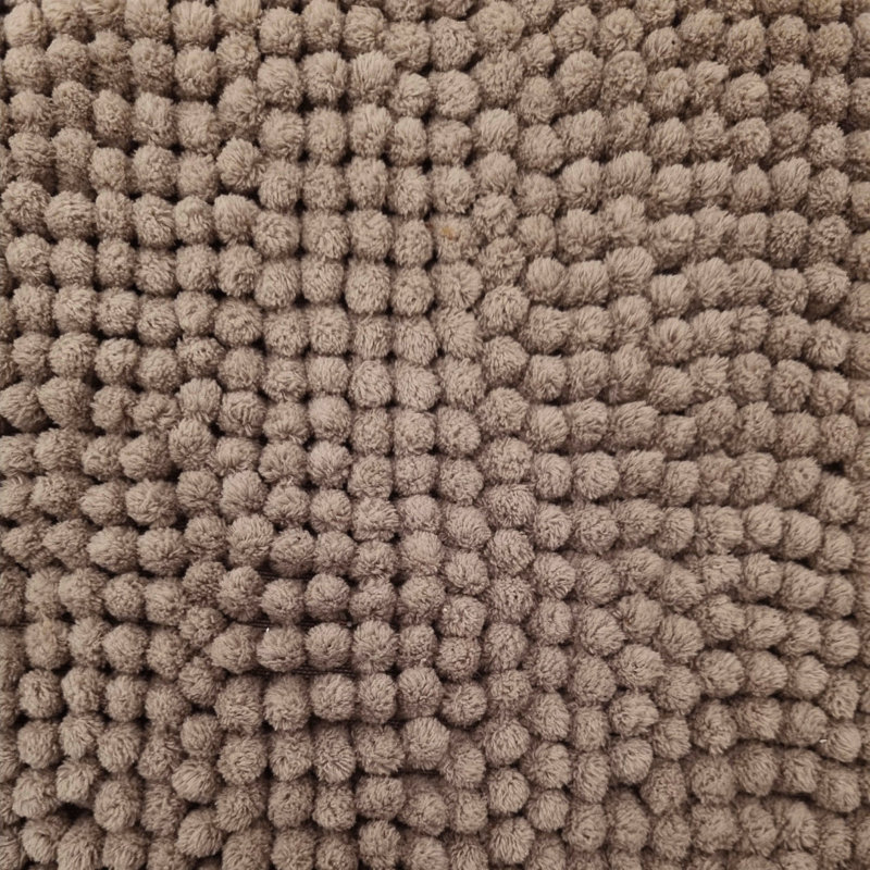 Centreville Chenille Non Slip Bath Mat, 80cm L x 50cm W, Mocha