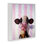 Mignonne petite vache avec un cône de crème glacée à rayures roses par Lucia Heffernan - impression