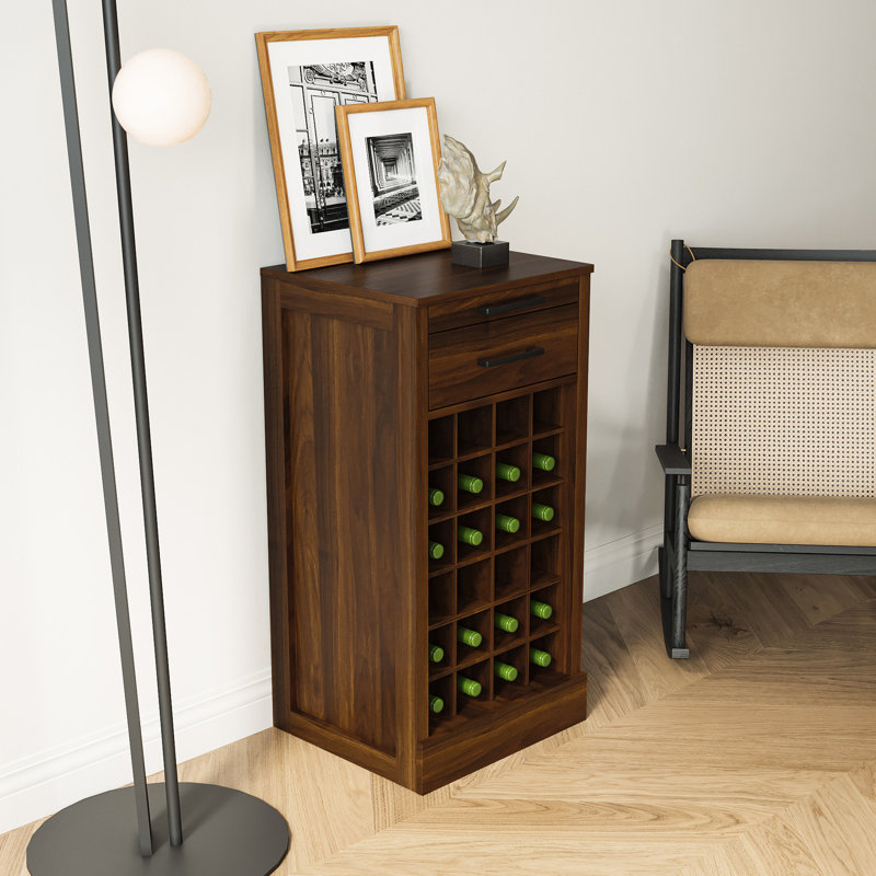 28 armoires de bar à vin - Noyer brun pour votre maison modulaire, Noyer brun