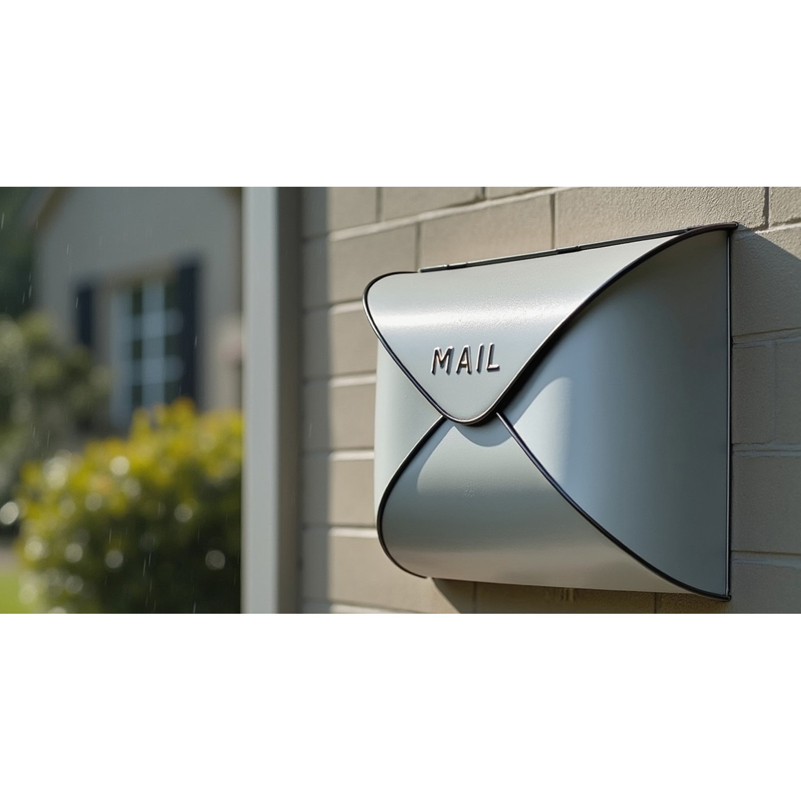 Metal Wall Mounted Mailbox, White