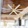 72"Industrial Ceiling Fan With Light,With 8 Aluminium Metal Blades,Works with Alexa