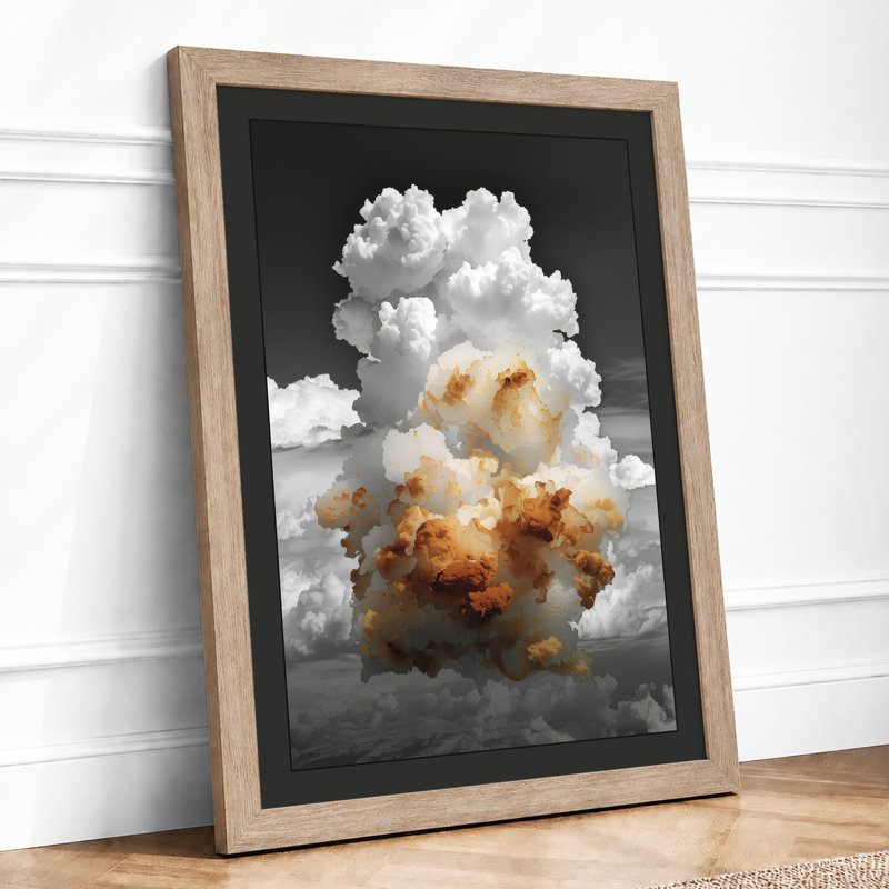 Catastrophic Blast Modern - Framed Print, Oak, A4 - 29.7 x 21.0 cm