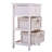 One Drawer Nightstand Bedside Table with Two Removable Baskets