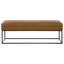 Banc en cuir brun clair Odessa