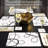 Scribble Decorative Hardboard Placemats with Protective Cork Backing 4 Pack