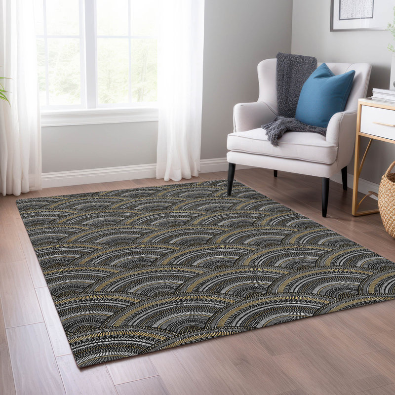 Tapis Chayden avec envers antidérapant, Rectangle 5 pi x 7 pi 6 po