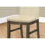 Lot de 2 chaises de salle à manger, hauteur 94 cm, siège en tissu crème, pieds en bois massif gris, style transitionnel pour salon et cuisine. Chaises hautes, siège rembourré en mousse, base élégante.
