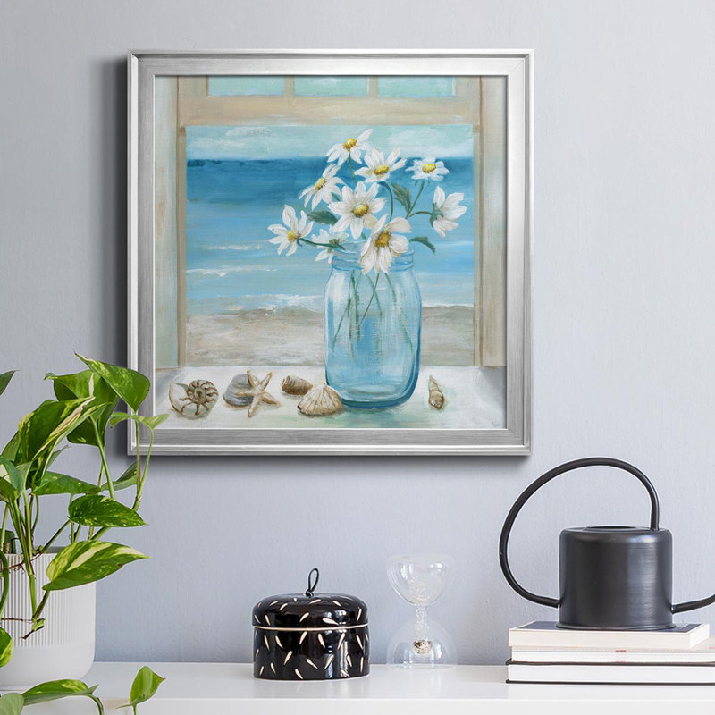 «Coastal Breeze», reproduction d'art sur toile encadrée, H 22,5 po x l 22,5 po x P 1,5 po, Argent