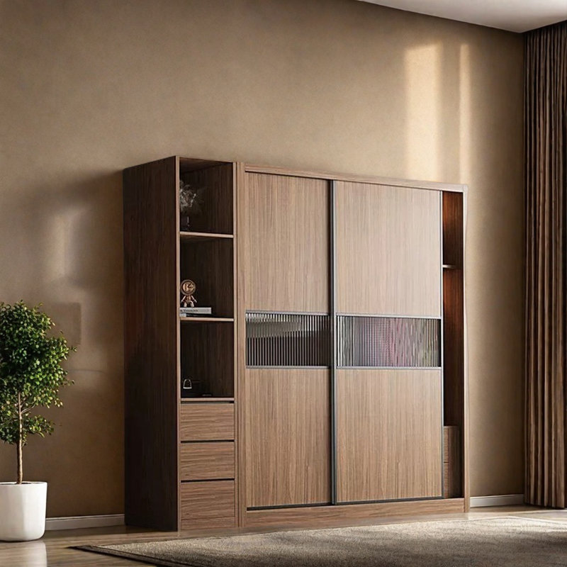 Garde-robe moderne, simple et classique, H 82,68 po x l 86,61 po x P 23,62 po
