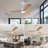 Hot Sales 52 Inch Modern  Ceiling Fan With 3 Color Dimmable 3 Solide Wood Blades Remote Control Reversible DC Motor With Led Light-962906599-962906592