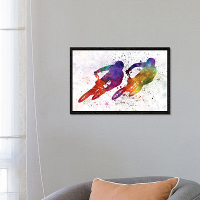 BMX Race II by Paul Rommer - Floater Frame Gallery-Wrapped Canvas Giclée on Canvas