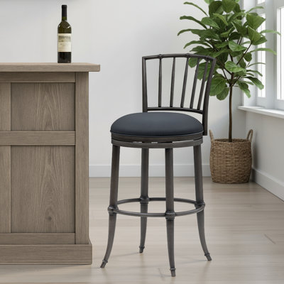 Ensemble de 4 tabourets de bar pivotants en similicuir de qualité commerciale Conte