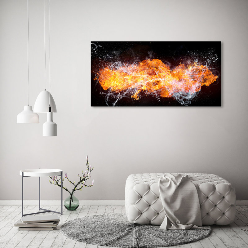 Fire Versus Water - Wrapped Canvas Print