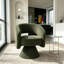 Fauteuil demi-tonneau, fauteuil d'appoint pivotant
