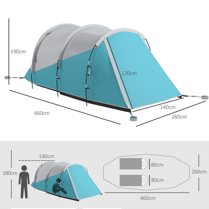 5 Person Tent, Blue