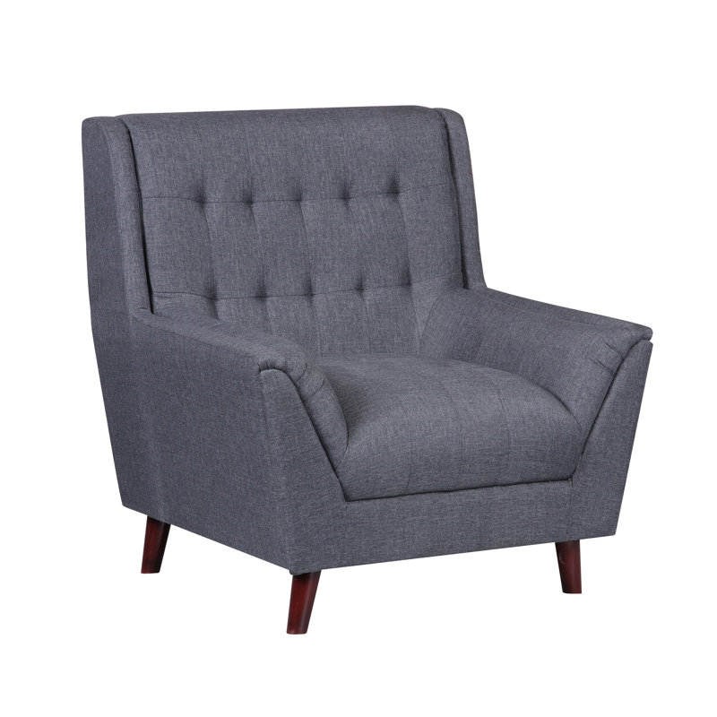 Asha Upholstered Armchair, Dark Gray