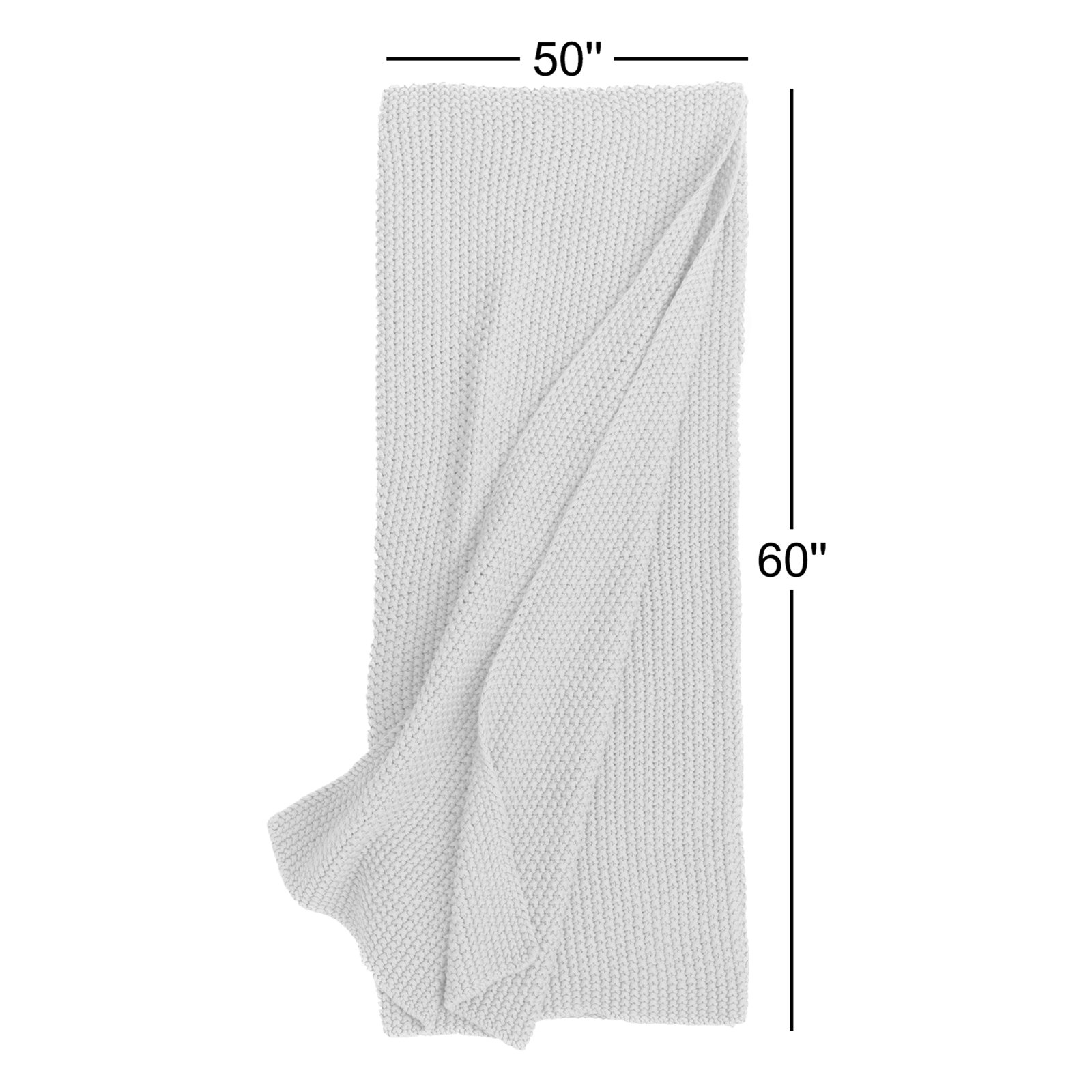 Cotton Knit Throw Blanket, Seaglass