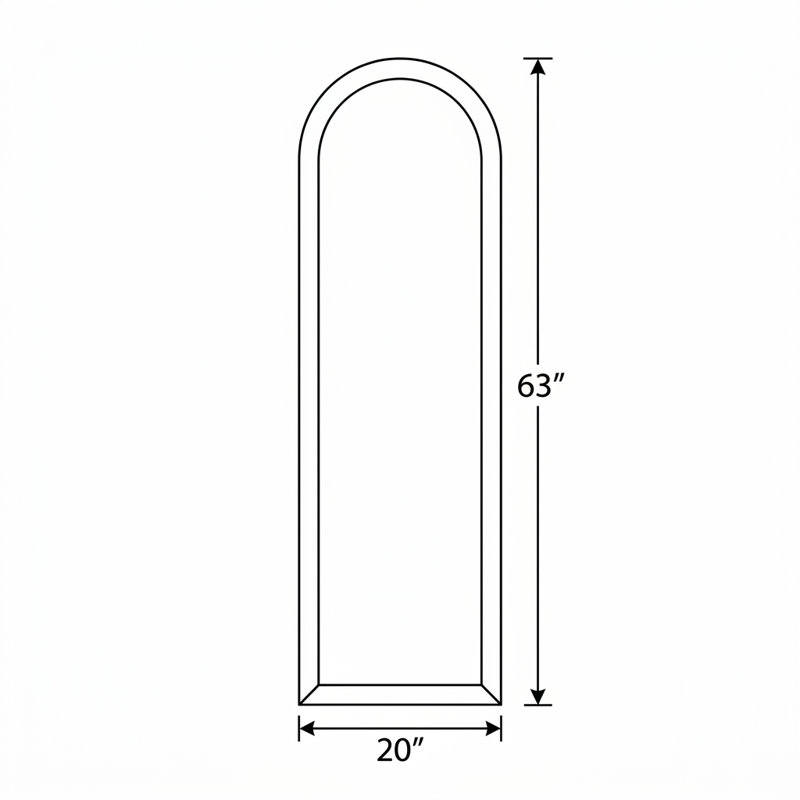Miroir d'appoint 20 "x 63" Emma