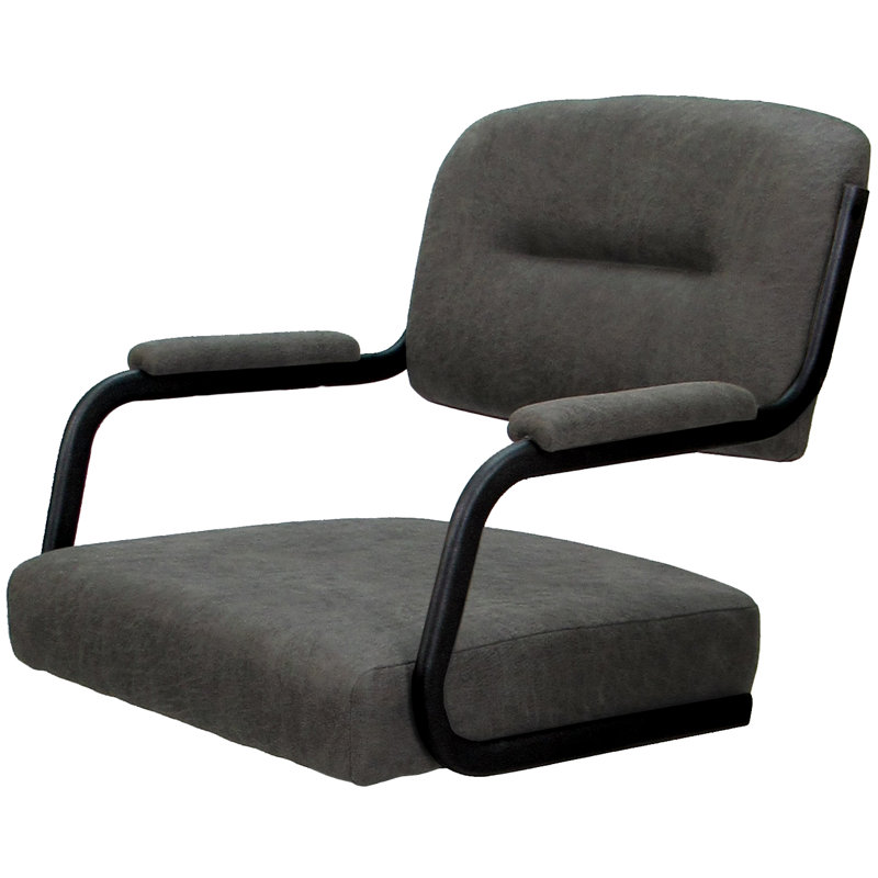 Tabouret de bar pivotant 30 po Jomiah, Gris, Noir