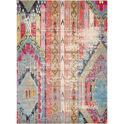 Galan Pink/Orange/Yellow Area Rug