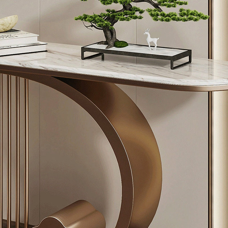 Console d'entrée New New, H 33,46 po x l 55,12 po x P 13,78 po, Blanc / Gris
