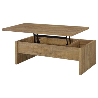 Mango Lift Top Cocktail Coffee Table 47.25x23.5x17.25" Engineered Wood 1 Piece Coffee Table Wood Internal Storage