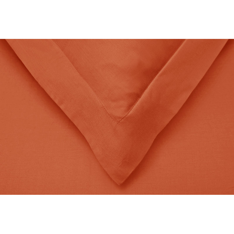 Modern & Contemporary Sateen Duvet Cover, King/Cal. King Duvet Cover + 2 King Shams, Pumpkin