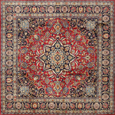 Tapis brun à motif oriental