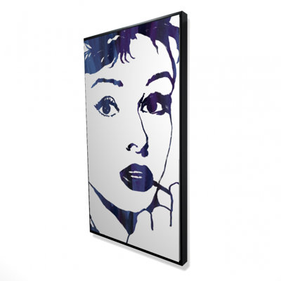 «Audrey Hepburn Cigarillo», toile rétro encadrée