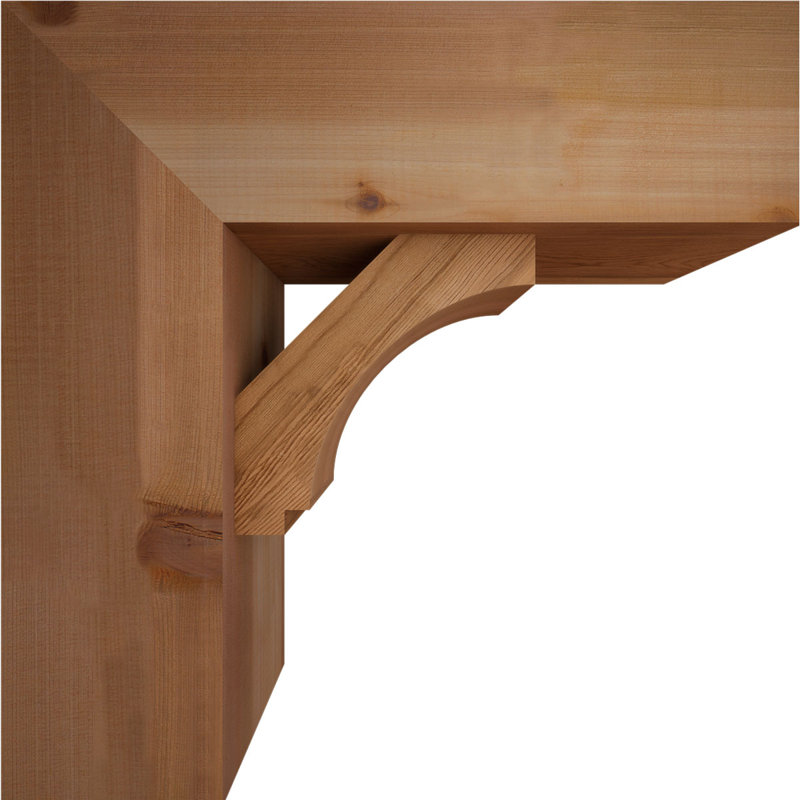 Support de bloc impérial avec entretoise décalée, 20 po x 20 po, Cèdre rouge occidental de l 7 1/2 po (lisse)